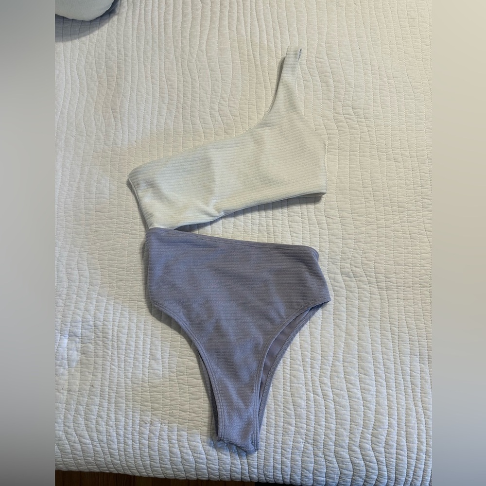 Shein One Shoulder Cut Out Bathing Suit - Size S